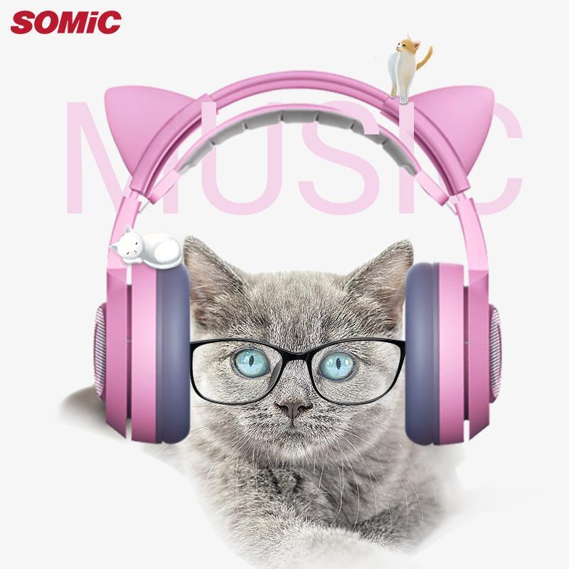 cat ear headphones with mic